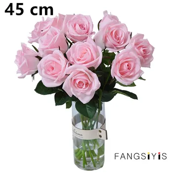 1PCS umelé ruže simulácia kvet skutočný dotyk ruže domáce dekorácie svadobný darček k narodeninám (45 cm) hodvábu rose