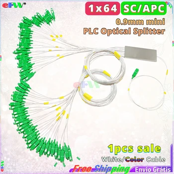 1x64 Optický Splitter 1x64 SC/APC farebné vlákna 1*64 FBT Optická Spojka SC APC FTTH 1/64 Splitter mini 0,9 mm PLC Splitter