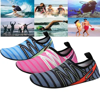 Vodné Topánky Quick-Dry Aqua Ponožky Naboso Slip-on pre Pláž Bazéne Plávať Riekou Jogy Jazero Surfovať Ženy Muži