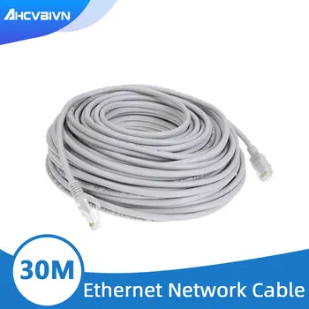30 M 98ft Cat5 Siete Ethernet Patch Kábel RJ45 Exteriérový Vodotesný Kábel siete LAN Káblov Pre CCTV POE IP Kamera Systém