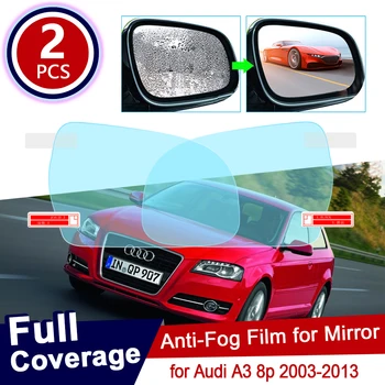 pre audi a3 8P 2003~2012 Úplné Pokrytie Anti Fog Film Spätné Zrkadlo Rainproof Fólie Jasné Soft Anti-fog Filmy Auto Príslušenstvo