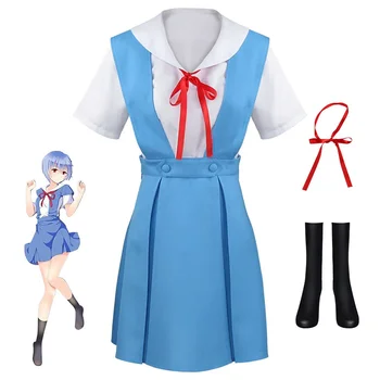 Halloween Japonské Anime Evangelion Ženy Cosplay Asuka Langley Soryu Tokio Ayanami Rei Kostým Školskú Uniformu
