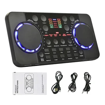 V300 Pro Live Streaming Zvuková Karta 10 Zvukové Efekty 4.0 Audio Rozhranie DJ Mixer Pre Hudbu Štúdiová Nahrávka Karaoke