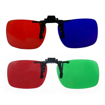 1pcs Zelená Červená Filter Okuliare Clip-on Modrá Červená Eyeweare Klip Na Amblyopia prípravný Nástroj Na Vizuálne Funkčná Skúška D04
