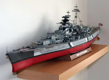 1/280 druhej Svetovej Vojny Nemecko Bismarck GPM182 Kompletný Verzia Papier Model