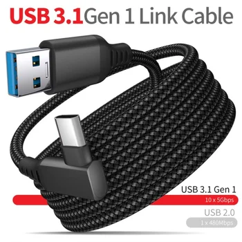 Údaj Nabíjací Kábel pre Oculus Quest 2 Prepojenie USB 3.1 Typ C Prenos Dát USB-A-Typ-C Kábel 20V 3A 3M 5M 6M Poplatky Kábel