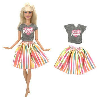 NK Úradný Hot Predaj 1 Ks Bábika Rainbow, Šaty Módne Oblečenie Pre Bábiku Barbie Sukne Baby Girl Narodeninám Pre Deti 1/6 Bábika