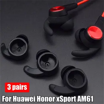 3 Páry Nové Ucho In-Ear Headset Bluetooth Slúchadlo Kryt Slúchadiel Tipy Silikónové Eartips Pre Huawei Honor xSport AM61