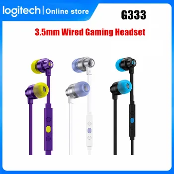 Logitech G333 Herné Headset 3,5 mm In-Ear Herné Stereo Slúchadlá s HD Mikrofón pre Notebook PC Herný LOL Slúchadlá