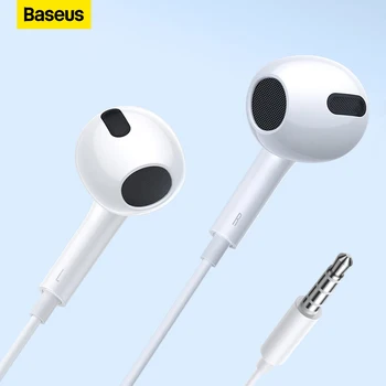 Baseus Slúchadlá 3,5 mm In-Ear 1.1 m Káblové Slúchadlá Drôtové Ovládanie Športové Headset pre Xiao Samsung Smartphone S Mikrofónom