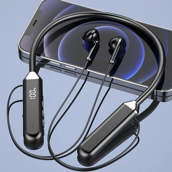Bezdrôtové Neckband Bluetooth 5.2 Slúchadlá Magnetické LED Displej HIFI Slúchadlá Nepremokavé Športové Hluku Zrušiť Slúchadlá