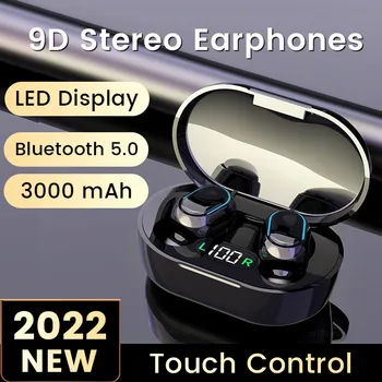 E7S Fone Bluetooth 5.0 Slúchadlá IPX7 Nepremokavé Bezdrôtové Slúchadlá Športové Stereo Headset S Mikrofónom 3000mAh Plnenie Box