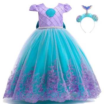 Dievčatá Princezná Šaty Dievča Ariel Zdobiť Malá Morská Víla Kostýmy Halloween Maškarný Kostým Na Deti Karnevalové Party Oblečenie