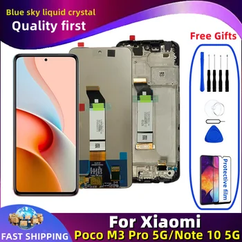 Pre Pôvodný Xiao Poco M3 Pro 5G LCD M2103K19PG Displeja Rám Dotykový Panel Digitalizátorom. Pre Redmi Poznámka 10 5G LCD