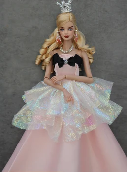 Ružové šaty / nádherné svadobné šaty / 30 cm bábiku šaty, oblek jeseň nosiť oblečenie Pre 1/6 Xinyi FR2 ST Barbie Bábika / dievčatá, hračky
