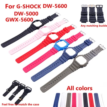 Príslušenstvo hodinky sú vhodné pre Casio G-SHOCK DW5600 5610 5030 5025 malé námestie, muţi a ţeny živice popruh