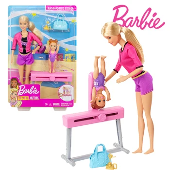 Pôvodné Barbie FXP39 bábiky Športová Gymnastika Autobusy Jed Set Barbie Kniežatá Fashion dievčatá Hry pre Dievčatá darček k Narodeninám FXP39