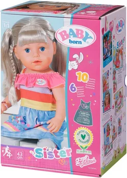 43 cm Baby narodila Sestra, krásna bábika môže Piť voda artikulácia česať vlasy hrať dom hračky pre dievča deti Narodeniny Vianočný Darček