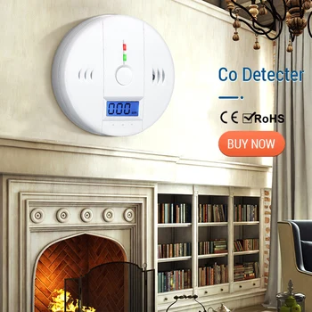 Oxid Senzor Vysoko Citlivé na domácej Bezdrôtovej CO Uhoľnatým Otravy Detektor Dymu Upozornenie Alarm Detektor LCD Ukazovateľ