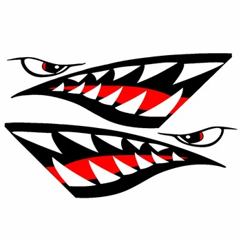Polepy áut Hot Predaj Shark Ústa, Zuby Cartoon Odtlačkový Nepremokavé Tvorivé Graffiti Motocykel, Auto Assessoires Pvc 13*5 cm