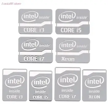 Strieborný Kovový Nálepky Intel CORE i3 i5i7 Notebook Logo Kovové Nálepky Štítku Počítača
