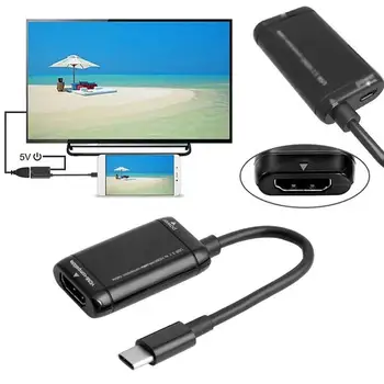 USB-C typ c na kompatibilný s HDMI splitter s funkciou tablet android muž 3.1 až mhl usb konvertor žena typ telefónu c F7F4