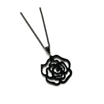 Black rose gotický náhrdelník, viktoriánskej prívesok, módne šperky, romantické valentine darček pre priateľku