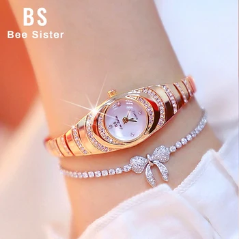 Vysoko kvalitné Japonské pohyb Malé Módne Hodinky Pre Ženy Rose Gold Luxusné Dámske Náramkové hodinky Diamond Žena Náramok Hodiniek