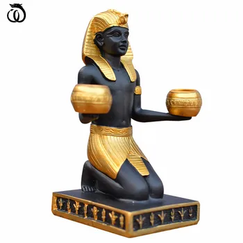 Egyptský Faraón Socha Horus Socha Starovekého Egypta Obrázok Figúrky Dvojité Sviečkový Živice Remesiel Domova Príslušenstvo