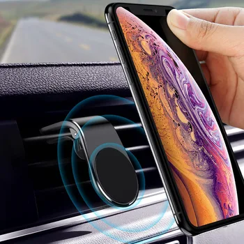 Magnetické Auto Držiaka Telefónu, Pre iPhone 12 11 Pro Max X R Samsung S20 Kovové Magnet Navigácie Auta Držiak o 360 Stupňov a Rotačný Stojan