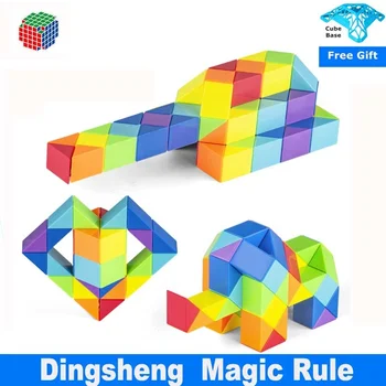 Dingsheng 24 a 36 48 60 72 Segmenty Magic Pravidlo Had multi-farebné 3d puzzle fidget gam Fidge Kocka Twist Transformable Dieťa Puzzl
