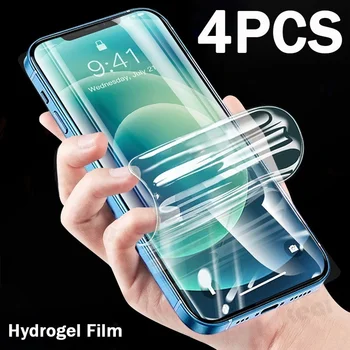 4PCS Hydrogel Film pre iPhone 13 12 11 Pro Max Mini Screen Protector pre iPhone XR XS Max X SE 2020 7 8 6 Plus 6