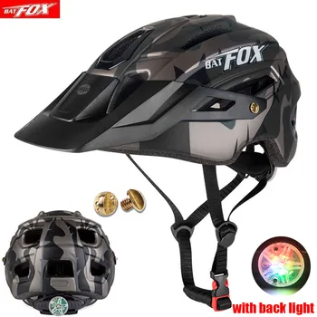 BATFOX Racing Cyklistické Prilby so Svetlom In-mold MTB Cestná Cyklistická Prilba pre Mužov, Ženy Ultralight Prilba Šport Bezpečnostné Zariadenie