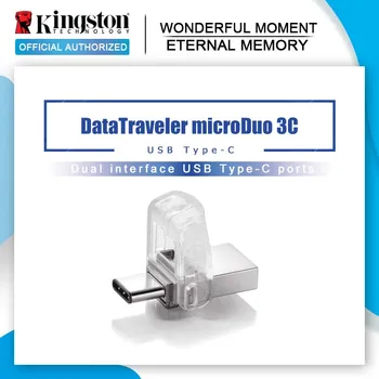 Pôvodné Kingston USB Flash Disk DataTraveler Micro Duo 3C 64 GB 32 GB, 16 GB USB 3.1 Pre PC, Telefón s Typ-C Port