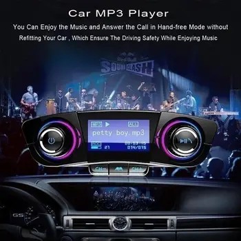 Auto FM Dual USB Rýchlo Nabíjačka, Handsfree Bezdrôtový Príjem TF Prehrávač MP3 Súprava Audio AUX Auto Príslušenstvo Karty Auto Y5J0