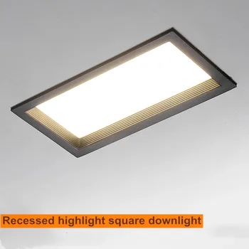 1PcsDimmable námestie dvakrát hlavu downlight zabudované LED ultra-tenké otvor svetlo stropné mriežka bold svetlo 12W 18W 24W 30W