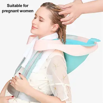 Pohodlné Šampón Nástroj Na Materskej Prenosný Skladací Drez S Hadice Jednoduché Umývanie Vlasov Pre Tehotné Ženy, Starších ľudí&kids
