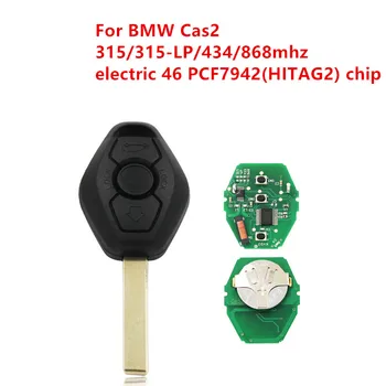 diaľkové tlačidlo 3 tlačidlo s 315/315-LPmhz/433MHZ/868mhz s elektrickým 46 PCF7942(HITAG2) čip pre BMW 5 Series CAS2 systerm