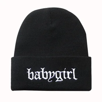 babygirl výšivky pletené čiapočku klobúk 100% bavlna pružné, mäkké, módne čiapky unisex hip hop lyžiarske spp teplé